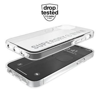 Etui SuperDry Snap na iPhone 12 mini - srebrne
