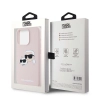 Etui Karl Lagerfeld Silicone Karl&Choupette MagSafe na iPhone 15 Pro - różowe