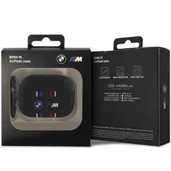 Etui BMW Multiple Colored Lines na AirPods Pro 2 gen - czarne