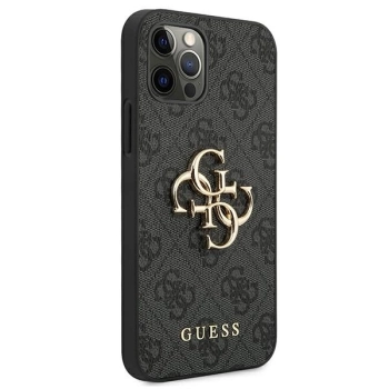 Etui Guess 4G Big Metal Logo na iPhone 12 Pro Max - szare
