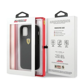 Etui Ferrari On Track Perforated na iPhone 12 mini - czarne