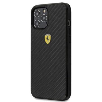 Etui Ferrari On Track Real Carbon na iPhone 12 Pro Max - czarne