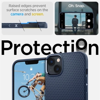 Etui Spigen Liquid Air na iPhone 14 Plus - niebieskie