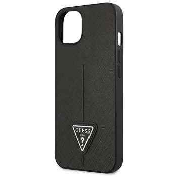 Etui Guess Saffiano Triangle Logo na iPhone 14 Plus - czarne