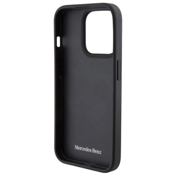 Etui Mercedes Leather Wave Patern na iPhone 15 Pro Max - czarne