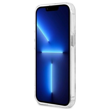 Etui Guess Metal Outline MagSafe na iPhone 13 Pro Max - srebrne