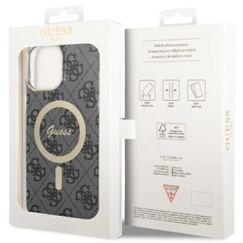 Etui Guess 4G MagSafe na iPhone 13 Pro Max - czarne