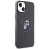 Etui Karl Lagerfeld Karl&Choupette Glitter MagSafe na iPhone 15 Plus - czarne