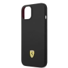 Etui Ferrari Silicone Metal Logo Magsafe na iPhone 14 - czarne