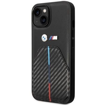 Etui BMW Stamped Tricolor Stripe na iPhone 14 - czarne