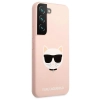 Etui Karl Lagerfeld Silicone Choupette Head na Samsung Galaxy S22+ - różowe