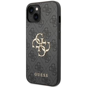 Etui Guess 4G Big Metal Logo na iPhone 15 - szare