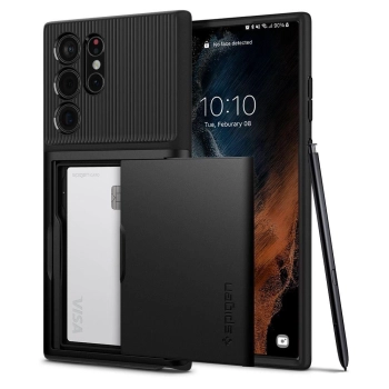 Etui Spigen Slim Armor CS na Samsung Galaxy S22 Ultra - czarne