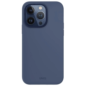 Etui UNIQ Lino Hue Magclick Charging do iPhone 15 Pro - granatowe