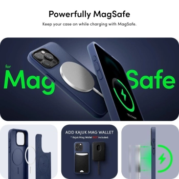 Etui Spigen Cyrill Kajuk Mag z MagSafe na iPhone 15 Pro Max - granatowe