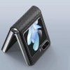 Skórzane etui Samsung Galaxy Z Flip5 5G z klapką portfel pokrowiec na tył Dux Ducis Bril - czarne