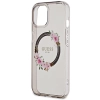 Etui Guess IML Flowers Wreath MagSafe na iPhone 15 / 14 / 13 - czarne