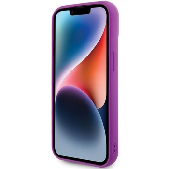 Etui Guess Disco Metal Script na iPhone 15 - różowe