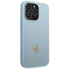 Etui Guess Saffiano 4G Small Metal Logo na iPhone 13 Pro Max - niebieskie