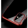 Clear Color case żelowy pokrowiec etui z metaliczną ramką Samsung Galaxy A72 4G czerwony