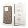 Etui Guess 4G Metal Gold Logo na iPhone 14 Pro Max - brązowe