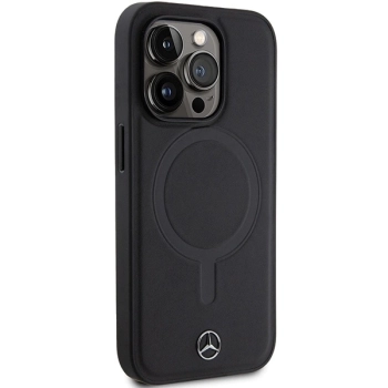 Etui Mercedes Smooth Leather MagSafe na iPhone 14 Pro - czarne