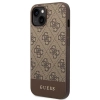 Etui Guess 4G Stripe Collection na iPhone 14 Plus - brązowe