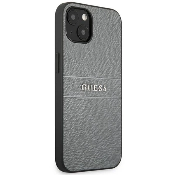 Etui Guess Saffiano Strap na iPhone 13 mini - szare