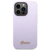 Etui Guess Silicone Vintage Gold Logo na iPhone 14 Pro - fioletowe
