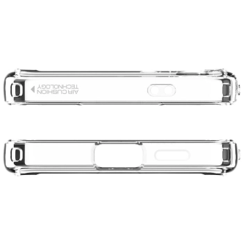 Etui Spigen Crystal Hybrid OneTap Ring z MagSafe na Samsung Galaxy S24 - przezroczysto-białe
