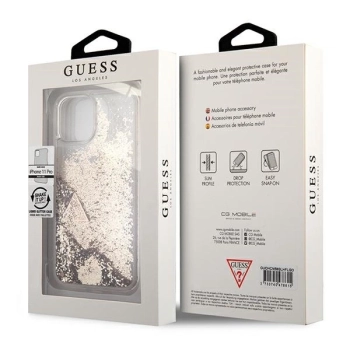 Etui Guess Glitter Charms na iPhone 11 Pro - złote
