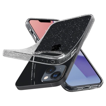 Etui Spigen Liquid Crystal na iPhone 14 - przezroczysto-brokatowe