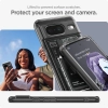 Etui Spigen Ultra Hybrid na Google Pixel 8 - ciemnoszare (wzór Zero One)