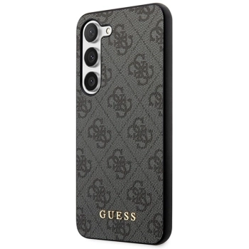 Etui Guess 4G Metal Gold Logo na Samsung Galaxy S23+ - szare