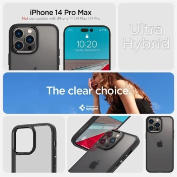 Etui Spigen Ultra Hybrid na iPhone 14 Pro Max - matowo-czarne