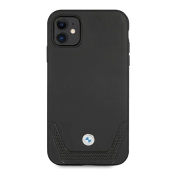 Etui BMW Leather Perforate na iPhone 11 / Xr - czarne