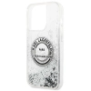 Etui Karl Lagerfeld Liquid Glitter RSG na iPhone 14 Pro Max - srebrne
