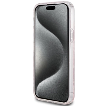 Etui Guess IML GCube MagSafe na iPhone 15 Plus / 14 Plus - różowe
