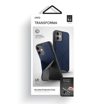 Etui UNIQ Transforma na iPhone 12 mini - niebieskie