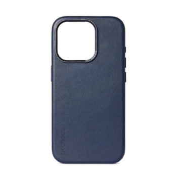 Etui Decoded Leather Case skórzane z MagSafe do iPhone 15 Pro - niebieskie