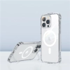 Joyroom Magnetic Defender magnetyczne etui do iPhone 14 pancerny pokrowiec z haczykami podstawką przezroczysty (kompatybilne z MagSafe)