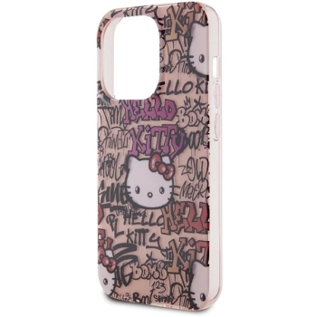 Etui Hello Kitty IML Tags Graffiti na iPhone 14 Pro Max - różowe