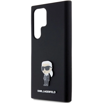Etui Karl Lagerfeld Silicone Ikonik Metal Pin na Samsung Galaxy S24 Ultra - czarne