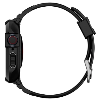 Etui z paskiem Spigen Rugged Armor Pro na Apple Watch 4/5/6/7/8/SE (40/41 mm) - czarne