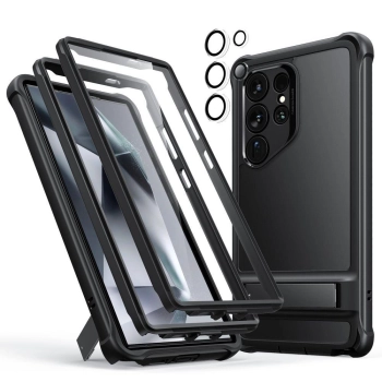 Etui ESR Armor Kickstand na Samsung Galaxy S24 Ultra - przezroczysto-czarne