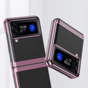 Plating Case etui Samsung Galaxy Z Flip 4 pokrowiec z metaliczną ramką czarne