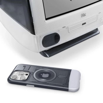 Etui Spigen Classic C1 Mag z MagSafe na iPhone 15 Pro - grafitowe