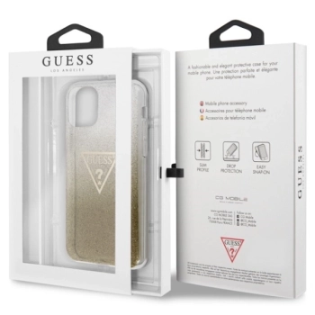 Etui Guess Glitter Triangle na iPhone 11 Pro Max - złote