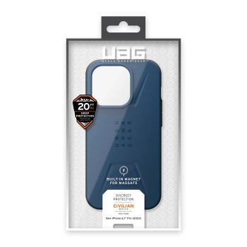 Etui UAG Civilian MagSafe do iPhone 14 Pro - ciemnoniebieskie