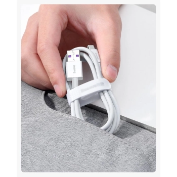 Baseus Superior kabel USB - USB Typ C 66 W 6A 1 m Biały (CATYS-02)